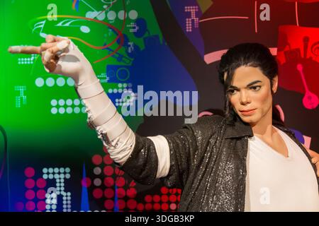 Istanbul, Turkiye - 7. Mai 2022: Michael Jackson Wachsfigur im Madame Tussauds Museum in Istanbul, Türkei. Stockfoto