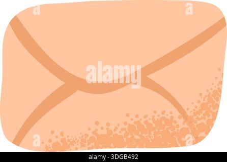 Illustration des Kuvertvektors mit Post, Nachricht und digitaler Kommunikation. Senden und Empfangen von Briefen, E-Mails und Neuigkeiten Stock Vektor