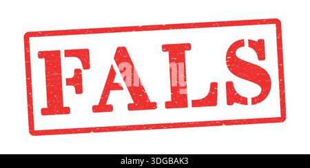 Roter falscher Tintenstempel mit Grunge-Textur-Vektor-Rohtabbildung Stock Vektor