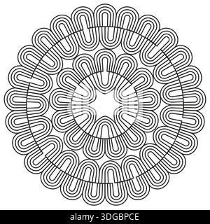 Symbol der Guilloche-Rosette. Sicherheitssiegelmuster. Zertifikat Wasserzeichen Vektor. Geld Banknote Art. EPS 10. Stock Vektor