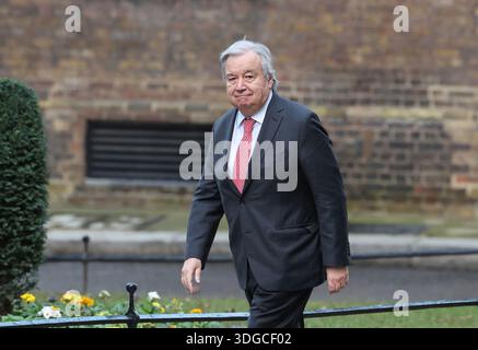 London, UK, 16. Januar 2026. Der britische Premierminister Keir Starmer begrüßte UNO-Generalsekretär Antonio Guterres in der Londoner Downing Street. UK. Kredit : Monica Wells/Alamy Live News Stockfoto