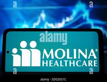 Deutschland. Januar 2026. In dieser Abbildung wird das Logo von Molina Healthcare, Inc. Auf einem Smartphone angezeigt. Quelle: SOPA Images Limited/Alamy Live News Stockfoto