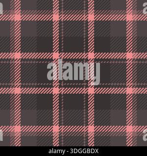 Nahtloses Karomuster der Saison, lange karierte Textil-Textur. Neujahrsmuster mit Schottenmuster im Hintergrund in dunklen und pastellfarbenen Farben. Stock Vektor