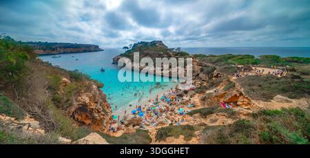 Cala Del Moro, Caló des Moro, Gemeinde Santayí, Mittelmeer, Mallorca, Islas Baleares, Spanien, Europa Stockfoto