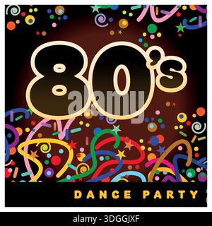 Mockup für das Cover eines Programms, eines Flyers oder einer CD für eine Tanzparty Stock Vektor