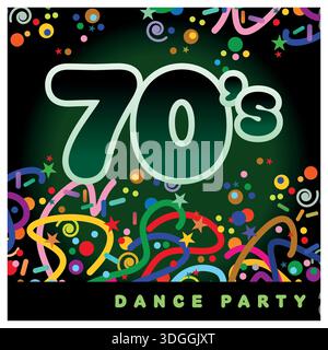 Mockup für das Cover eines Programms, eines Flyers oder einer CD für eine Tanzparty Stock Vektor