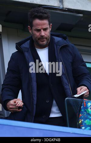 London, Großbritannien. Januar 2026. Ehemaliger Spieler und jetzt TV-Experte Jamie Redknapp während des Spiels Chelsea gegen Brentford Premier League in Stamford Bridge, London. Der Bildnachweis sollte lauten: Paul Terry/Sportimage Credit: Sportimage Ltd/Alamy Live News Stockfoto