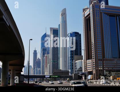 Sheikh Zayed Road, Dubai, Dubai Emirate, Vereinigte Arabische Emirate Stockfoto