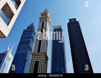 Sheikh Zayed Road, Dubai, Dubai Emirate, Vereinigte Arabische Emirate Stockfoto