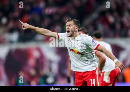 Leipzig, Deutschland. Januar 2026. Christoph Baumgartner vom RB Leipzig war beim Bundesliga-Spiel zwischen RB Leipzig und Bayern München in der Red Bull Arena zu sehen. Endergebnis; RB Leipzig 1:5 Bayern München. (Foto: Grzegorz Wajda/SOPA Images/SIPA USA) Credit: SIPA USA/Alamy Live News Stockfoto