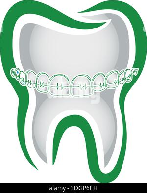 Kieferorthopädie-Logo-Design mit Pro-Vektor-Symbol Stock Vektor