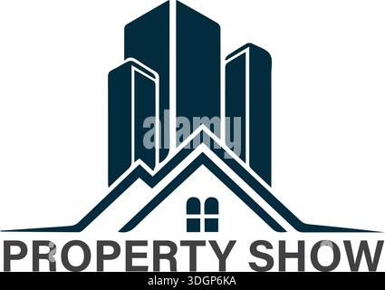 Logodesign für Immobilienbau Stock Vektor
