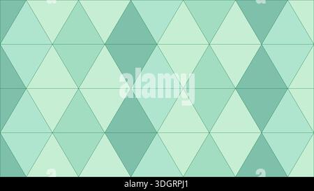 Mintgrün und weicher Petrol minimaler Dreiecksmuster-Vektor. Abstrakter geometrischer Hintergrund mit modernen sich wiederholenden Formen und einer frischen, lebendigen Farbpalette. Stock Vektor