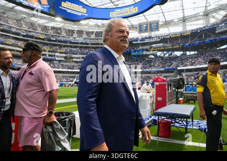 Houston Texans Besitzer Cal McNair vor einem Spiel der NFL gegen die Los Angeles Rams am Sonntag, 7. September 2025 in Inglewood, Kalifornien Die Los Angeles Rams besiegten Stockfoto