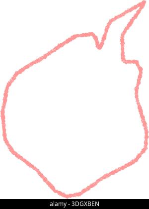 Handgezeichnete Kreide, Wellige Sprechblase Stock Vektor