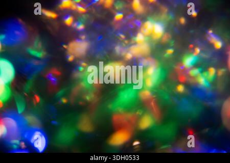 Overlay-Lichteffekt für Fotos und Mockups. Farbfilm-Burn-Light-Fotoüberlagerung, Verwendung Des Bildschirmmodus, Abstrakter Hintergrund, Regenbogenlinse Leaks Prism Co Stockfoto