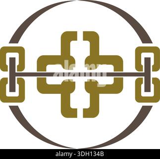 Vier Personen nebeneinander Logo-Symbol modernes Firmenlogo mit abstraktem Buchstaben Stock Vektor