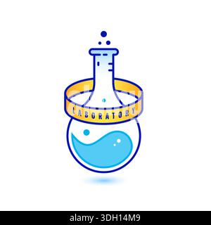 Reagenzglas und Laborkonzept. Reagenzglas und Laborkonzept für die Welt der Wissenschaft, Bildung Stockfoto