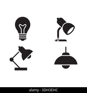 Lightning Vector Pack, Lightning Silhouette Vector Set Stock Vektor