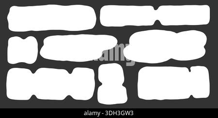 Abstrakte gerundete Blob-Frames auf dunklem Hintergrund Stock Vektor