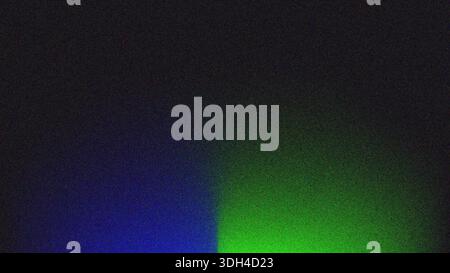 Blauer und grüner körniger Verlaufshintergrund. Bunter körniger abstrakter abstrakter Hintergrund. Textureffekt für Hintergrundrauschen mit Retro-Gradienten. Schöner farbiger Hintergrund. Stockfoto