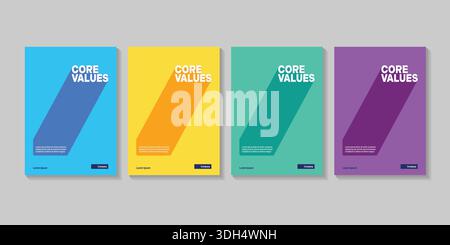 Weihnachts-Geschenkkarten Kollektion. Frohe Weihnachten Grußkarte Set. Vektorgrafik Stock Vektor