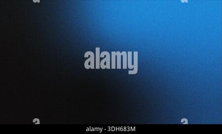 Abstrakter Hintergrund mit blauem schwarzem Farbverlauf, Struktur mit körnigem Rauschen, blauer Hintergrund, Poster-Kopfzeile mit breitem Banner Stockfoto