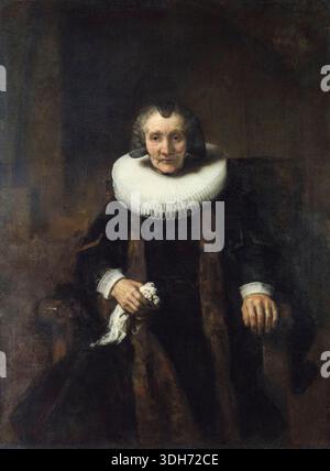 Rembrandt van Rijn, Porträt von Margaretha de Geer, Ehefrau von Jacob Trip, Ölgemälde auf Leinwand, um 1661 Stockfoto