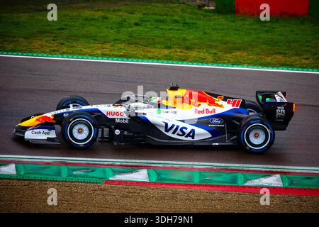 41 Arvid Lindblad, (GRB), Visa CashApp Racing Bulls, VCARB 03 Red Bull-Ford, während des Shakedown des neuen VCARB 03-Wagens für die Formel-1-Weltmeisterschaft 2026, Imola Enzo e Dino Ferrari, 20. Januar 2026 Stockfoto