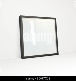 Schwarzes 3D-Illustrationsbild für Fotorahmen Stockfoto