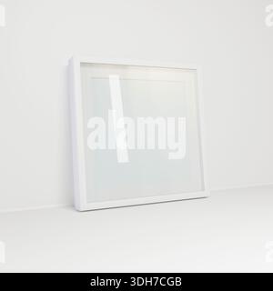 Weißes Modell-Illustration des Fotorahmens Stockfoto