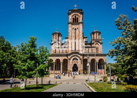 15. Juni 2024, Belgrad, Serbien: Markuskirche im Zentrum von Belgrad, Serbien Stockfoto