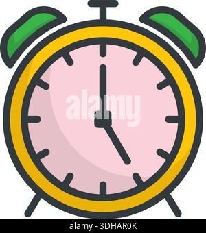 Design-Vorlagen für Wecker-Symbole einfaches und modernes Konzept Stock Vektor