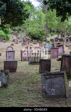 Der jüdische Friedhof Heiliger Sand in Worms, Rheinland-Pfalz, wurde 2021 in die UNESCO-Weltkulturerbeliste aufgenommen Stockfoto