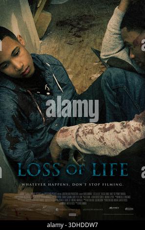 Lost of Life (2013) von Brian Gallagher mit David Arquette, Frank Whaley und Brooke Nevin. Ein gestörter Drifter manipuliert Fremde, während er eine Reihe von Gewaltverbrechen begeht. US-Poster NUR FÜR REDAKTIONELLE ZWECKE. Quelle: BFA/Lionsgate Stockfoto
