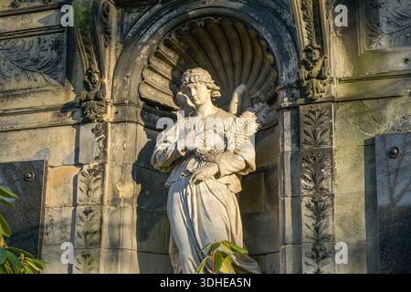 Trauerfigur, Engel, Grab, Alter St.-Matthäus-Kirchhof, Schöneberg, Berlin, Deutschland Stockfoto