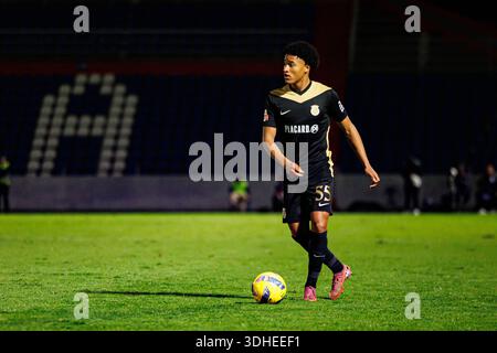 Francisco Chissumba während des Spiels der Liga Portugal zwischen den Teams FC Alverca und Moreirense FC (Maciej Rogowski/Ball Raw Bilder) Stockfoto