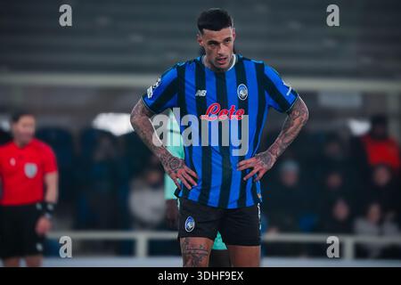 Bergamo, Italie. Januar 2026. Gianluca Scamacca während der UEFA Champions League, League-Phase, MD7-Fußballspiel zwischen Atalanta BC und Athletic Club am 21. Januar 2026 im Gewiss Stadium in Bergamo, Italien - Foto Alessio Morgese/DPPI Credit: DPPI Media/Alamy Live News Stockfoto