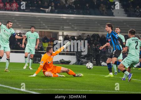 Bergamo, Italie. Januar 2026. Lorenzo Bernasconi während der UEFA Champions League, League-Phase, MD7-Fußballspiel zwischen Atalanta BC und Athletic Club am 21. Januar 2026 im Gewiss Stadium in Bergamo, Italien - Foto Alessio Morgese/DPPI Credit: DPPI Media/Alamy Live News Stockfoto