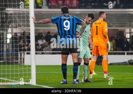 Bergamo, Italie. Januar 2026. Gianluca Scamacca während der UEFA Champions League, League-Phase, MD7-Fußballspiel zwischen Atalanta BC und Athletic Club am 21. Januar 2026 im Gewiss Stadium in Bergamo, Italien - Foto Alessio Morgese/DPPI Credit: DPPI Media/Alamy Live News Stockfoto