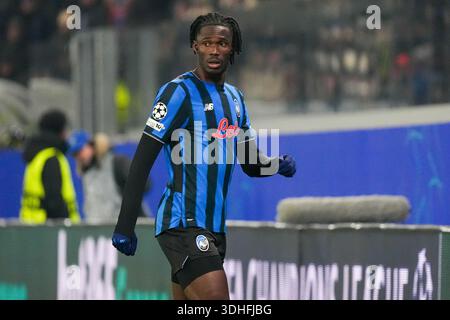 Bergamo, Italie. Januar 2026. Odilon Kossounou während der UEFA Champions League, League-Phase, MD7-Fußballspiel zwischen Atalanta BC und Athletic Club am 21. Januar 2026 im Gewiss Stadium in Bergamo, Italien - Foto Alessio Morgese/DPPI Credit: DPPI Media/Alamy Live News Stockfoto