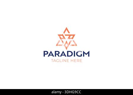 Triangle Shape Logo abstrakt für Paradigm Concept System Sign Symbol Stock Vektor