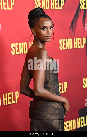 Hollywood, USA. Januar 2026. Edyll Ismail kommt bei der Weltpremiere der 20th Century Studios „Send Help“ am 21. Januar 2026 im TCL Chinese Theatre in Hollywood, CA. © Starbuck/ Credit: AFF/Alamy Live News Stockfoto