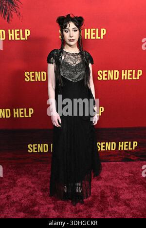Hollywood, USA. Januar 2026. Emma Raimi kommt am 21. Januar 2026 im TCL Chinese Theatre in Hollywood an der Weltpremiere der 20th Century Studios „Send Help“ an. © Starbuck/ Credit: AFF/Alamy Live News Stockfoto