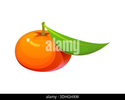 Chinesisches Neujahrssymbol, Mandarine oder Mandarine Stock Vektor