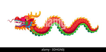Chinesischer Drache, Mondneujahrsfigur Stock Vektor
