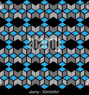 Abstraktes geometrisches Rainbow Cube Array – farbenfrohes 3D-Blockmuster Stock Vektor