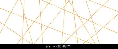 Gerade chaotische Zufallsform bg mit asymmetrischen linearen Formen. Luxuriöser Goldhintergrund für Werbung, Cover Stock Vektor