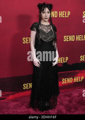Los Angeles, USA. Januar 2026. Emma Raimi kommt am Mittwoch, den 21. Januar 2026, zur SENDE HELP World Premiere der 20th Century Studios im TCL Chinese Theatre in Hollywood, KALIFORNIEN. (Foto: Sthanlee B. Mirador/SIPA USA) Credit: SIPA USA/Alamy Live News Stockfoto