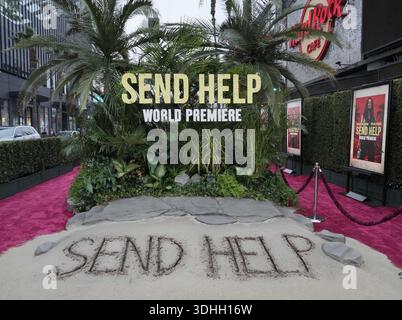 Los Angeles, USA. Januar 2026. Atmosphäre in der SENDE HELP World Premiere der 20th Century Studios im TCL Chinese Theatre in Hollywood, CA am Mittwoch, den 21. Januar 2026. (Foto: Sthanlee B. Mirador/SIPA USA) Credit: SIPA USA/Alamy Live News Stockfoto